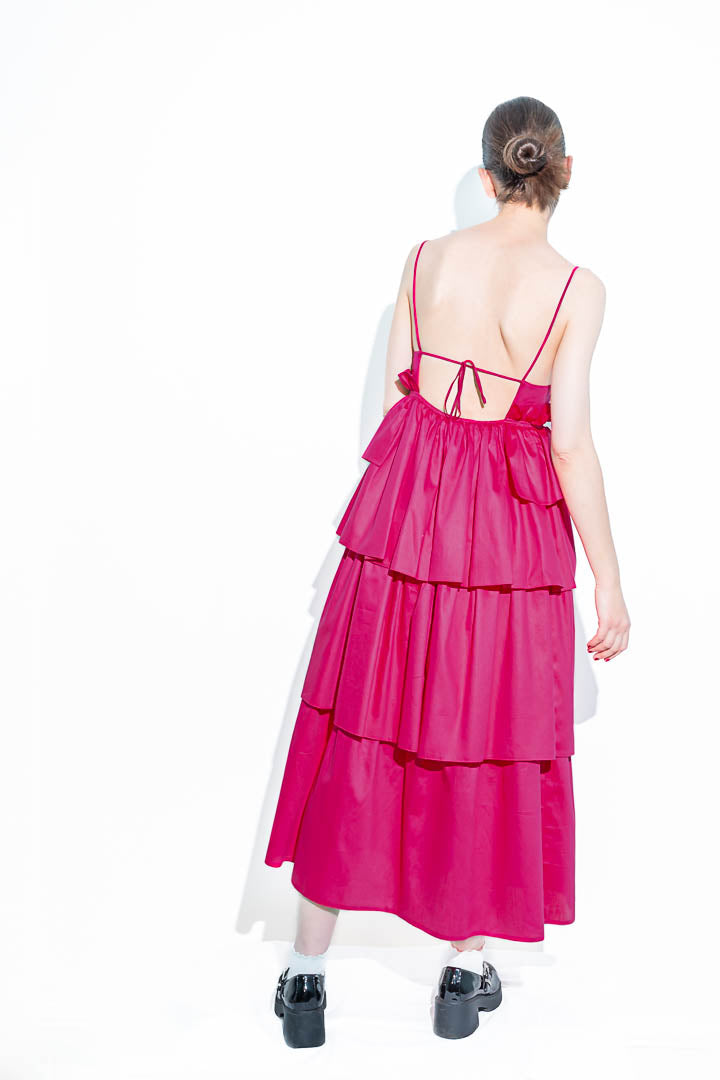 backless pink dress