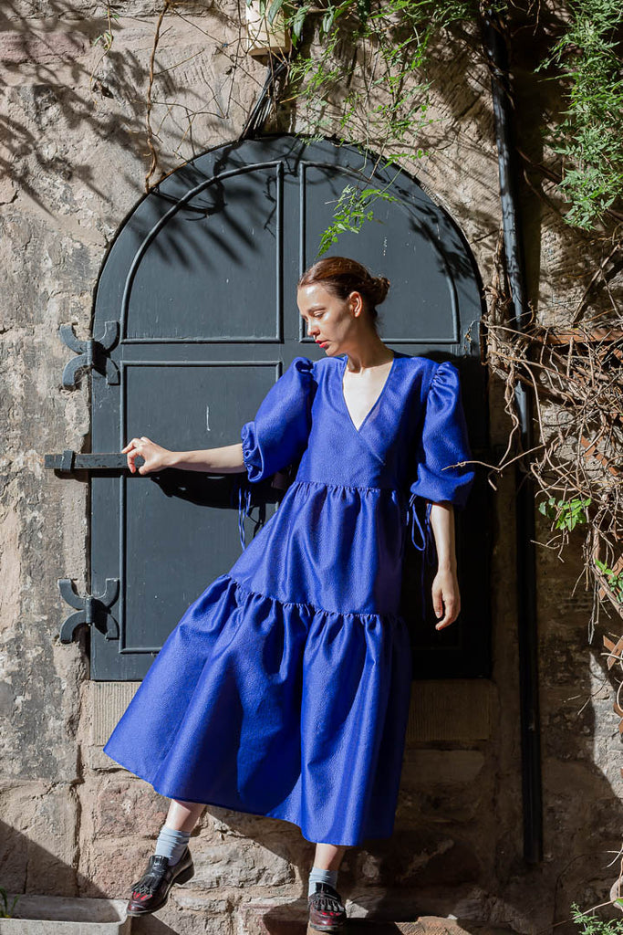 ink blue maxi dress