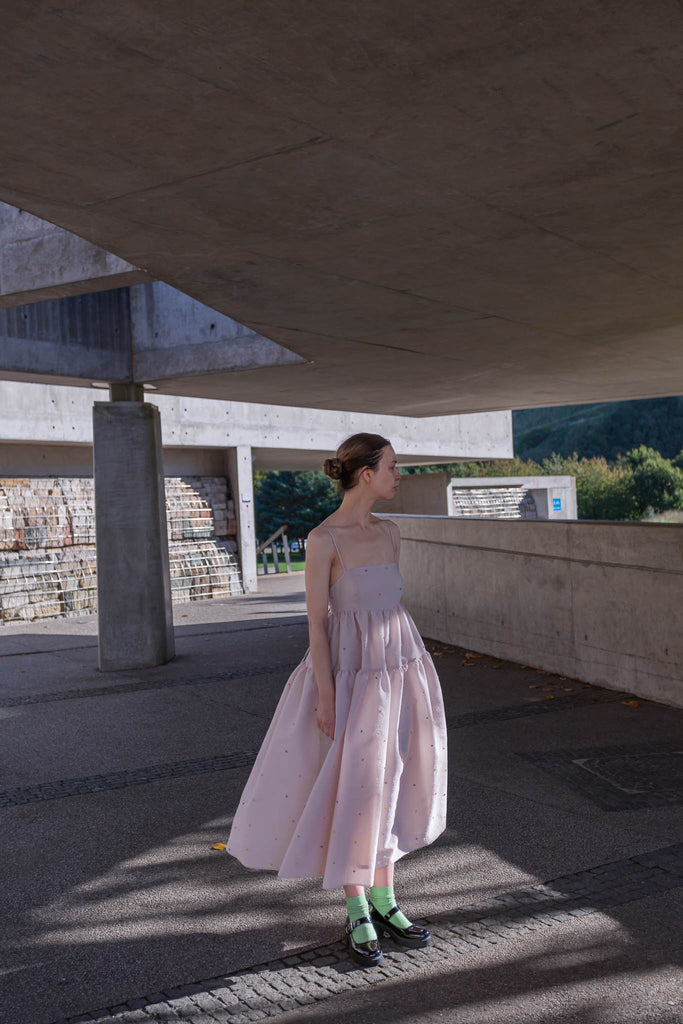 blush pink dress